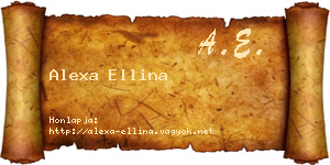 Alexa Ellina névjegykártya